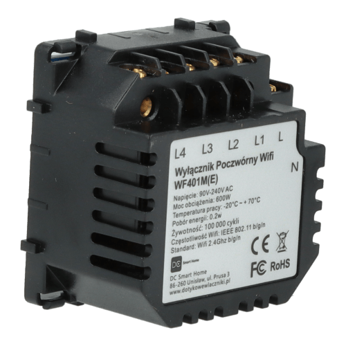 Fyrdubbel Wi-Fi + BL Light Switch Module med N