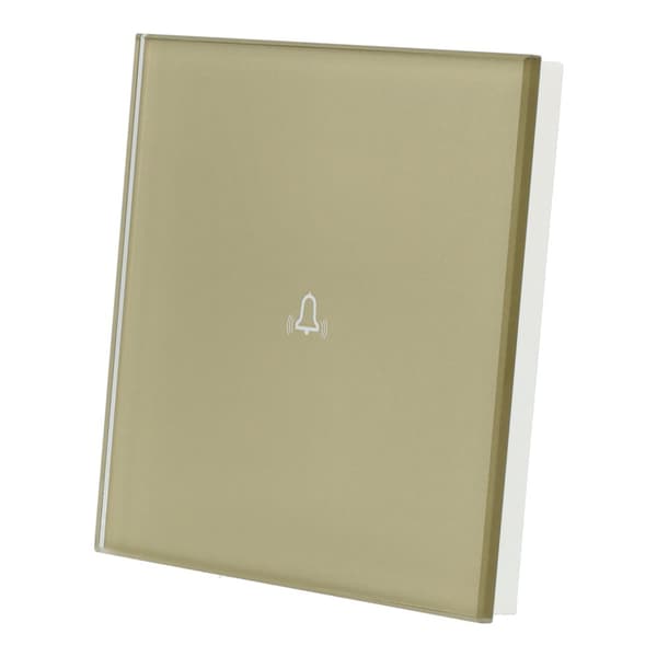 Enkelt glaspanelklokke Guld DC Smart Home