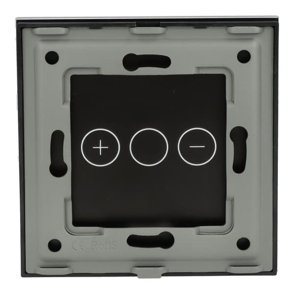 Glaspanel Enkel dimmer Svart DC Smart Home