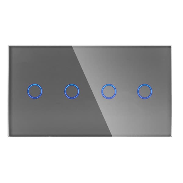 Dobbelt glaspanel 2G2G Grå DC Smart Home