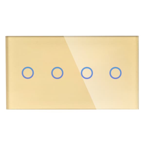 Dobbelt glaspanel 2G2G Gold DC Smart Home