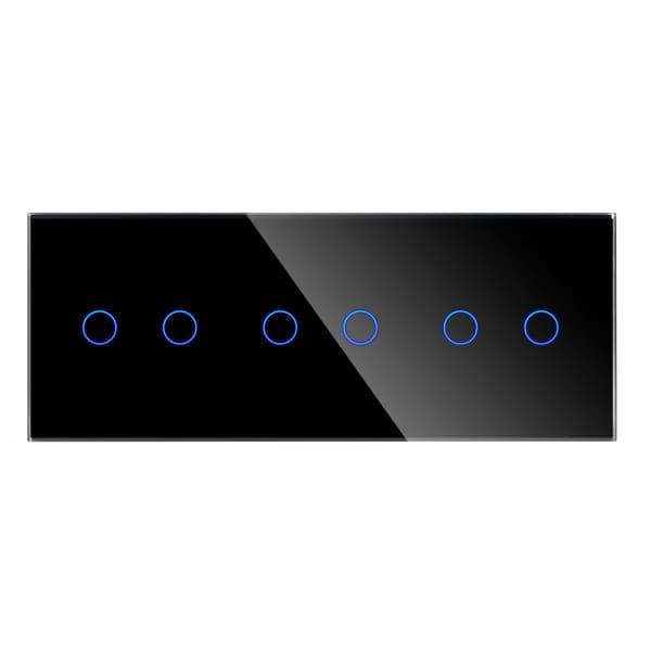 Triple Glas Panel 2G2G2G Sort DC Smart Home