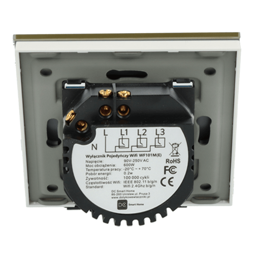 Single touch switch Wi-Fi + BL Gold med N__