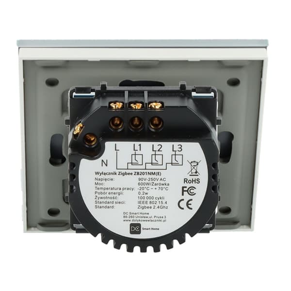 ZigBee Double Touch Switch Vit med N__