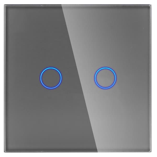 ZigBee Double Touch Switch Grå med N__