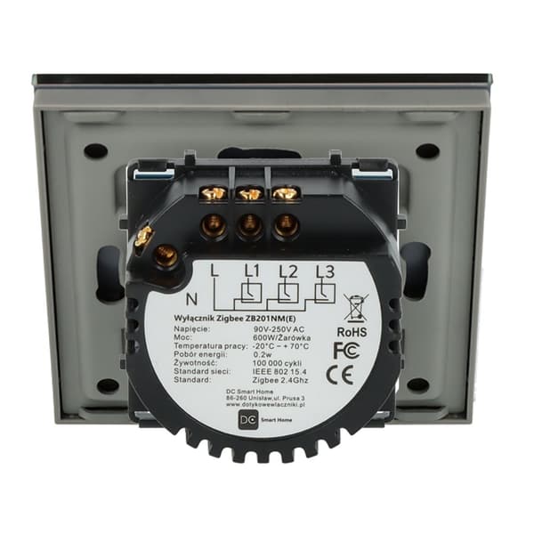 ZigBee Double Touch Switch Grå med N__