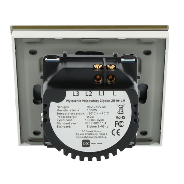 Enkelt ZigBee Touch Switch Guld Uden N__