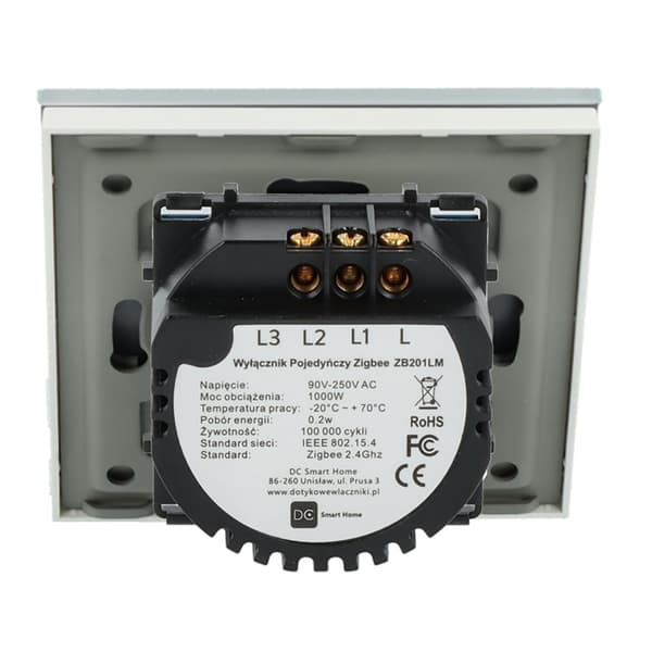 ZigBee Double Touch Switch Vit Utan N__