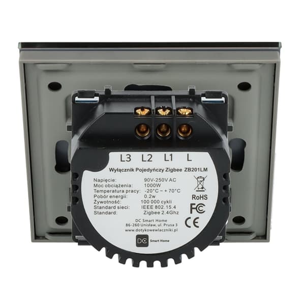 ZigBee Double Touch Switch Grå Uden N__