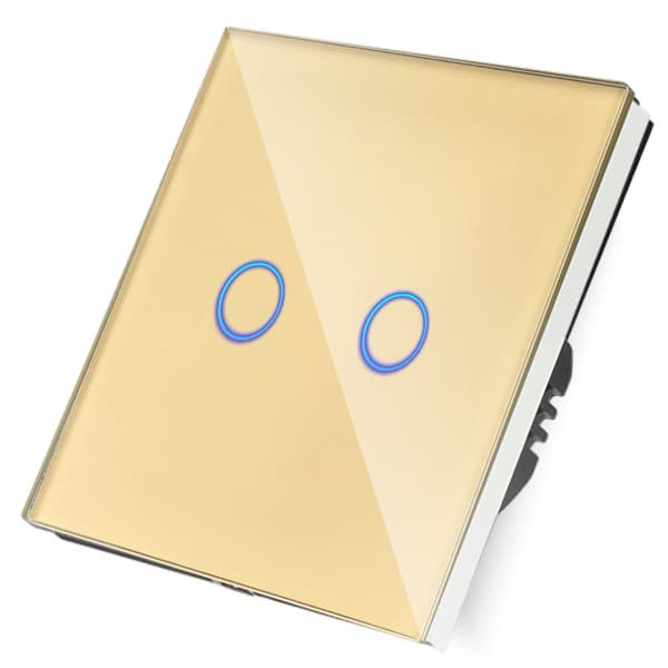 ZigBee Double Touch Switch Guld Uden N__