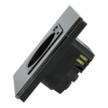 Miniatyrbillede 3 af 8: Enkelt stikkontakt med hurtig USB A+C oplader Sort med glasramme__ 20W__