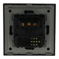 Miniatyrbillede 2 af 8: Enkelt stikkontakt med hurtig USB A+C oplader Sort med glasramme__ 20W__
