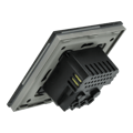 Pikkukuva 4 / 8: Yksi pistorasia nopealla USB A+C -laturilla Harmaa lasikehyksellä__ 20W__