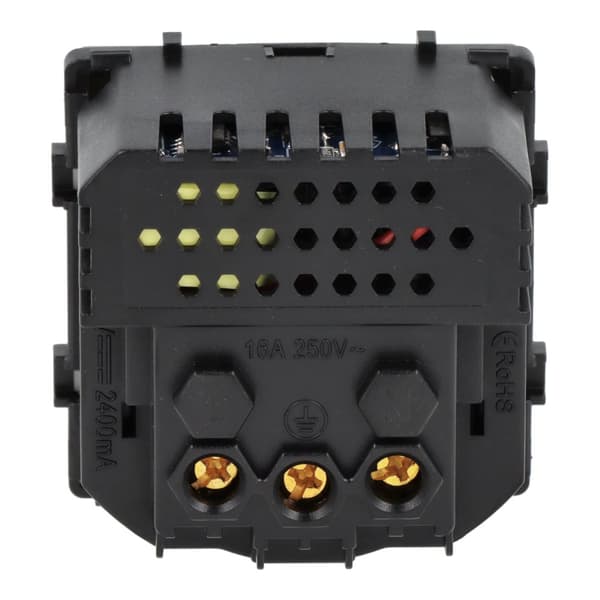 Pistorasiamoduuli USB-laturilla AA 230V harmaa