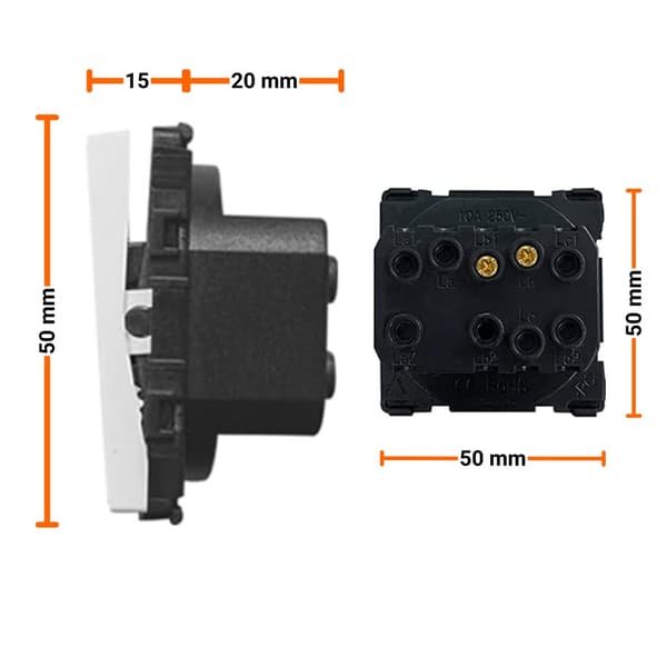 Mekanisk ringklocka modul vit
