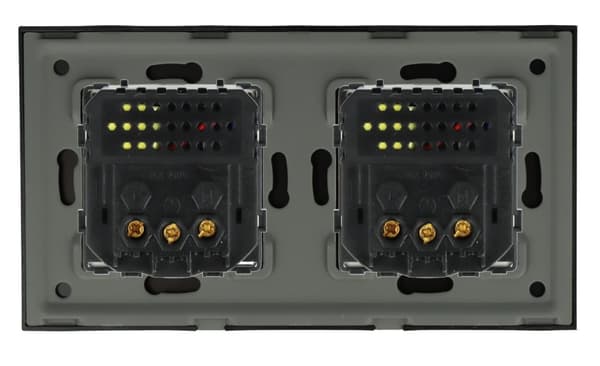 USB AC A+C-stik i dobbeltramme sort__