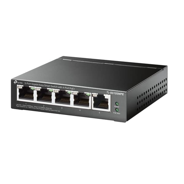 TP-Link 5-portars Gigabit Easy Smart Switch med 4-portars PoE+ Svart