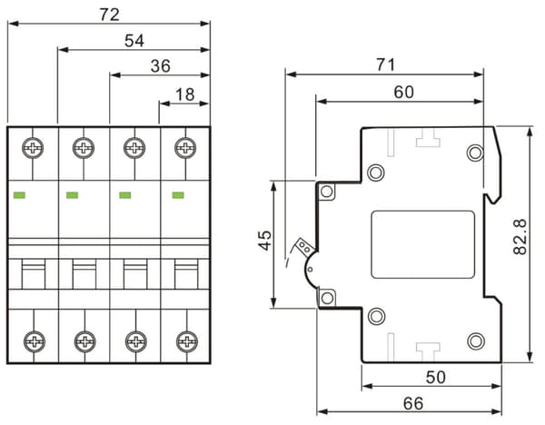 Afbryder 16A B 3P TRACON