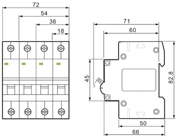 Afbryder C 50A 3P TRACON