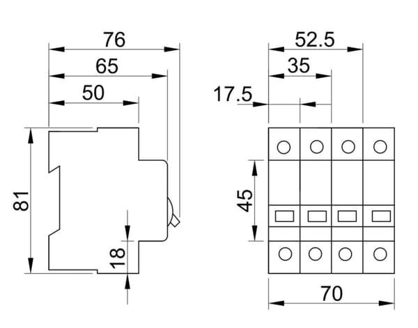 3P, 40A installationsafbryder