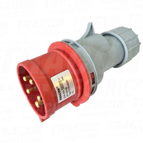 Strømstik 32A 400V 3P+N+E IP44 med spole