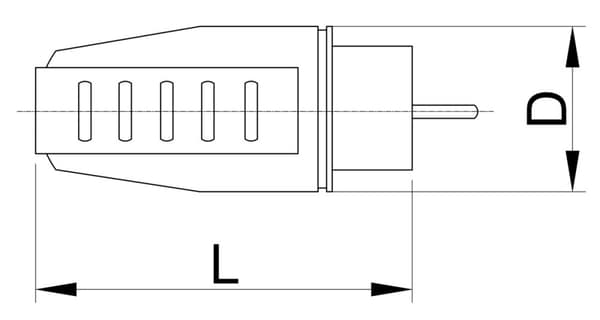 Gummikontakt uni-schuko rak 16A