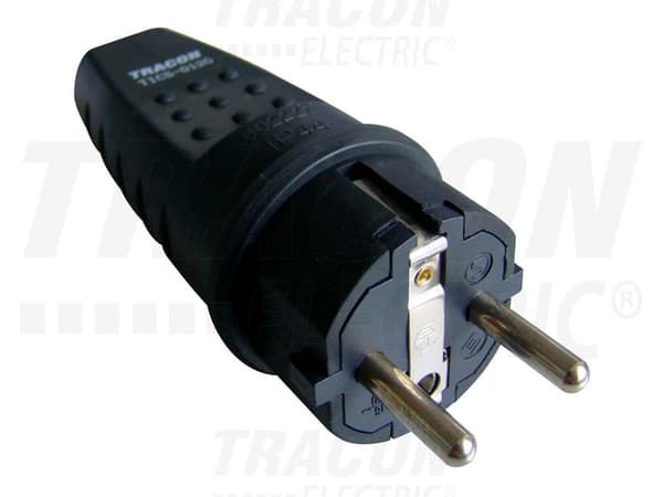 Gummikontakt uni-schuko rak 16A