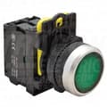 Miniatyrbillede 1 af 2: Knap med baggrundsbelysning, grøn 1xNO, 5A/230V IP65, LED