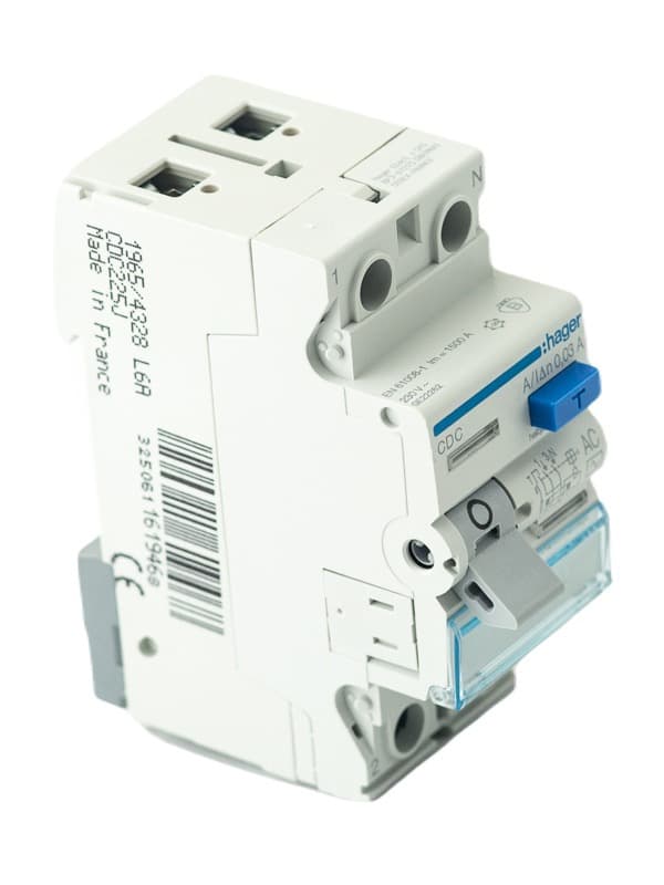 HAGER RCD 1P+N 25A 30mA CDC225J