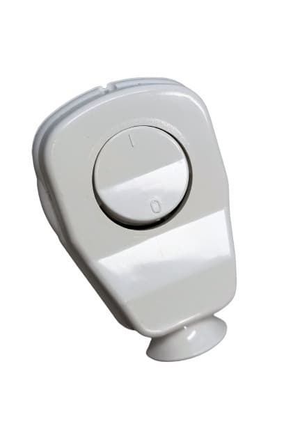 Kulmapistoke kytkimellä IP20 valkoinen
