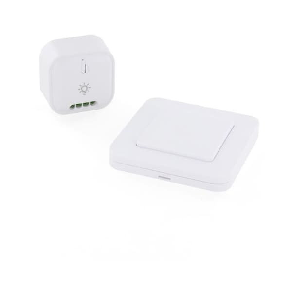 Trådløs afbryder + tænd/sluk-belysningsmodul - DIO CONNECTED HOME - 54736 - Hvid - 1000 W