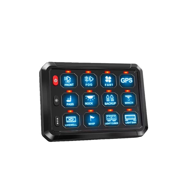 RGB Tænd/sluk-panel, 12-gangs APP-kontrol, multi-position installation,12 Gear Trådløs