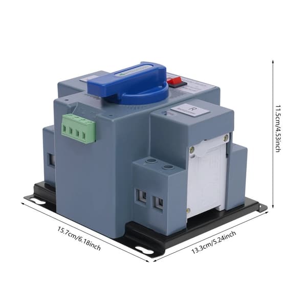 Dubbelkraft Automatisk Omkopplare, Snabb Växling, Manuell/Automatisk Drift, Hållbart Material,Blå
