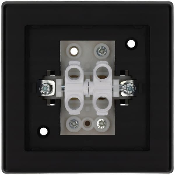 Dobbelt lysekroneafbryder 7x7cm Indbygget afbryder Mat sort