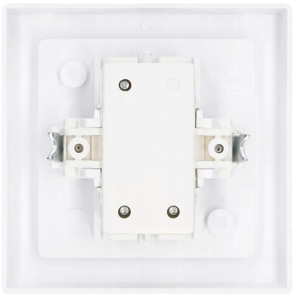 Enkel 7x7cm infälld ljusströmbrytare vit