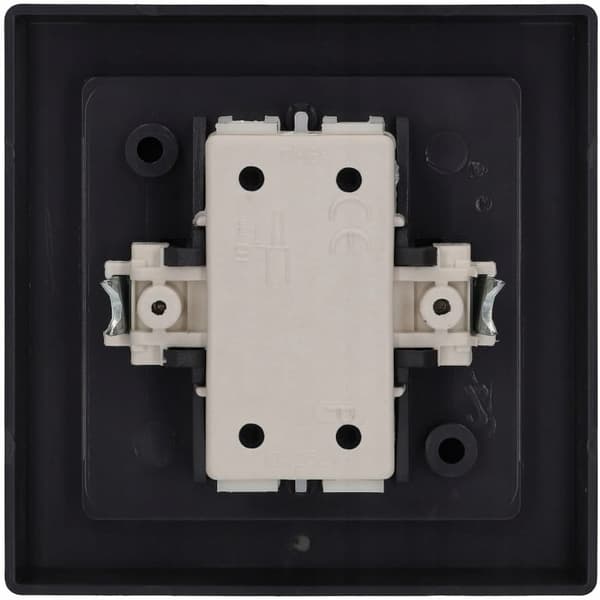 Enkelt trappebeslag 7x7cm Mat sort