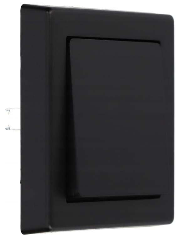 Enkelt trappebeslag 7x7cm Mat sort