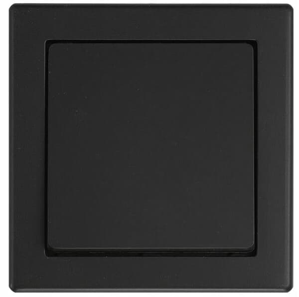 Enkelt trappebeslag 7x7cm Mat sort