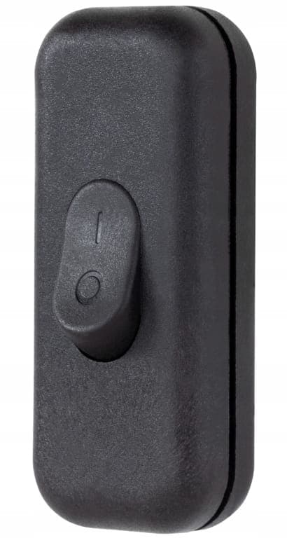 Vippeafbryder til 1-polet kabel 2,5A 250V sort