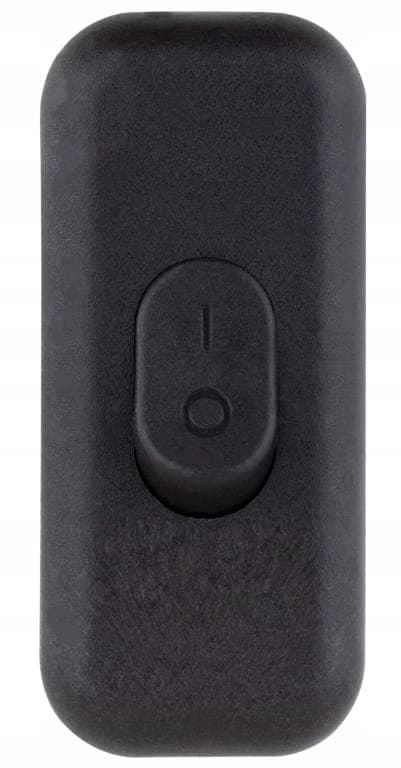 Vippeafbryder til 1-polet kabel 2,5A 250V sort