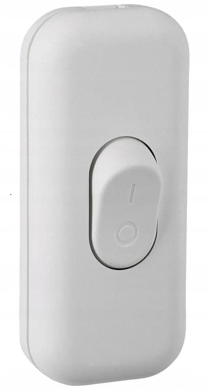 Vippeafbryder til 1-polet kabel 2,5A 250V Hvid