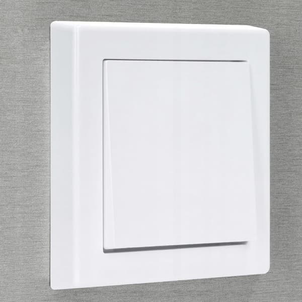 Enkelt krydsforbindelse med ramme 8,1x8,1 cm Hvid
