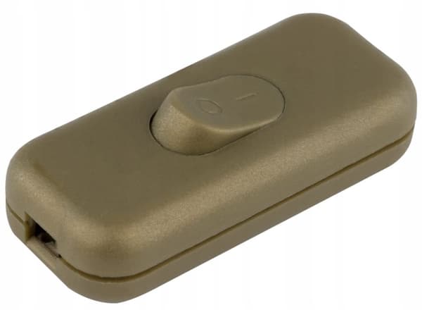 Mellemvippeafbryder til kabel CLICK 1-polet 2,5A 250V Guld