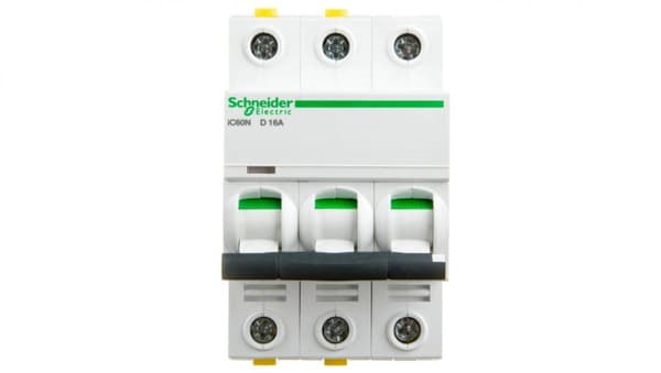 Afbryder 3P D 16A 6kA AC iC60N-D16-3 A9F05316
