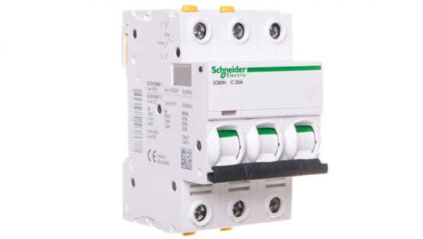 Säkring 3P C 25A 10kA AC iC60H-C25-3 A9F07325
