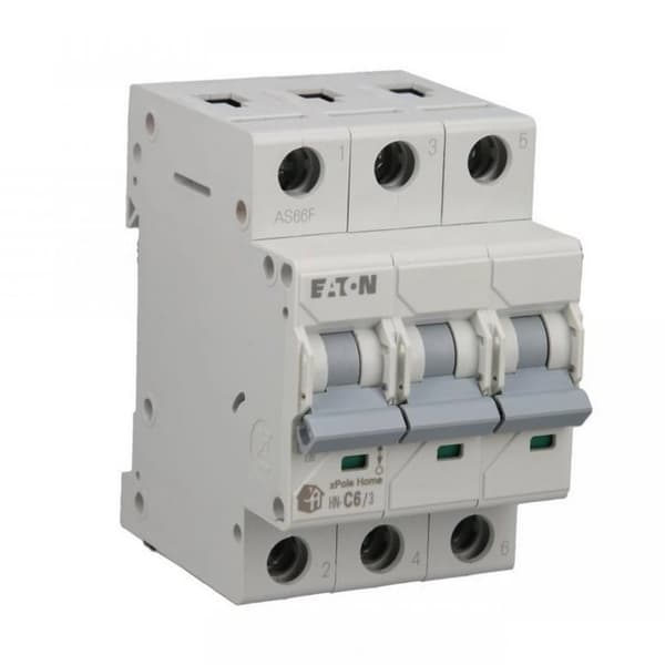 Afbryder 3P C 6A 6kA AC xPole Home HN-C6/3 194888