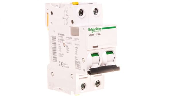 Katkaisija 2P D 10A 6kA AC iC60N-D10-2 A9F05210