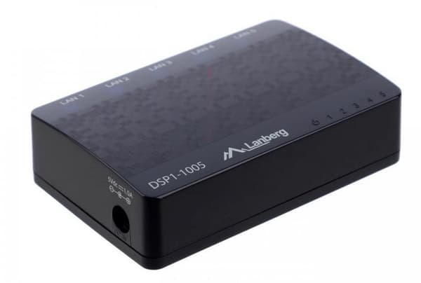 Switch stationär 5-portar 1GB/s LANBERG DSP1-1005