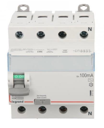 4P 80A 0,1A differentialafbryder type AC P304 DX3 411715