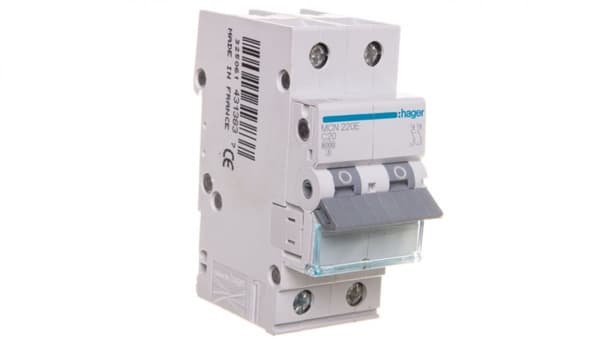 Afbryder 2P C 20A 6kA AC MCN220E